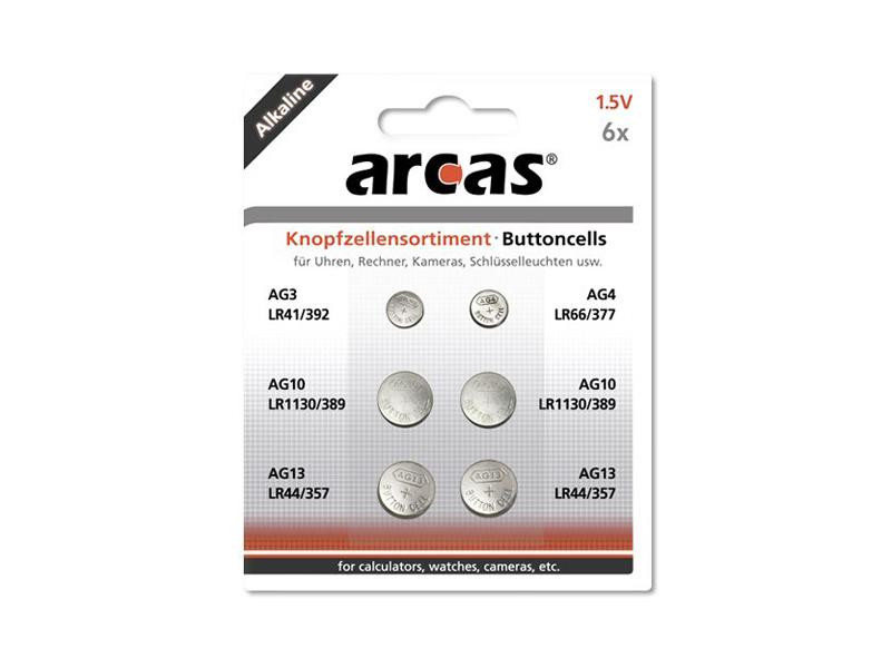 Arcas Mix de 6 piles bouton AG